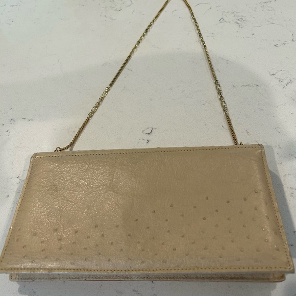 Vintage Corbeau Curio Genuine Ostrich Skin Clutch/Chain Purse. Great Condition - Picture 10 of 16
